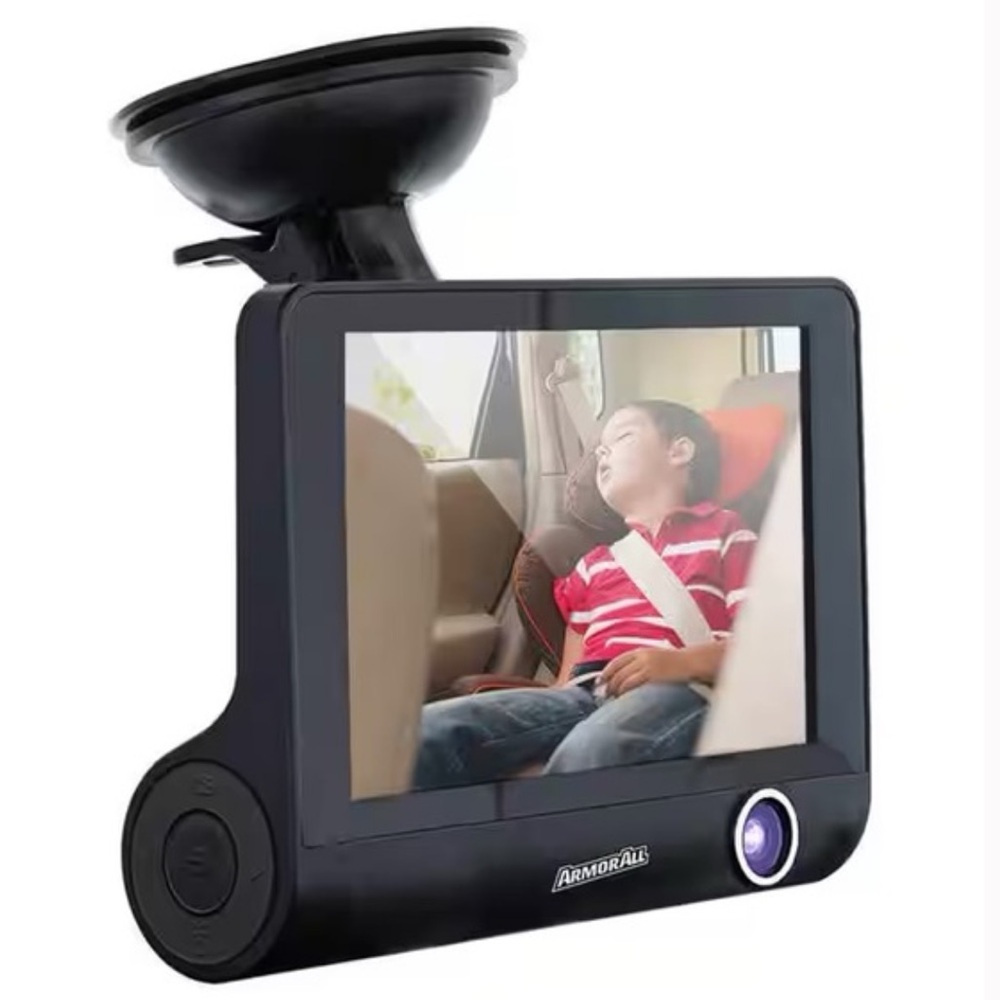 ARMOR ALL • High Definition 1080p Dual Dashboard Black Car Dash Camera